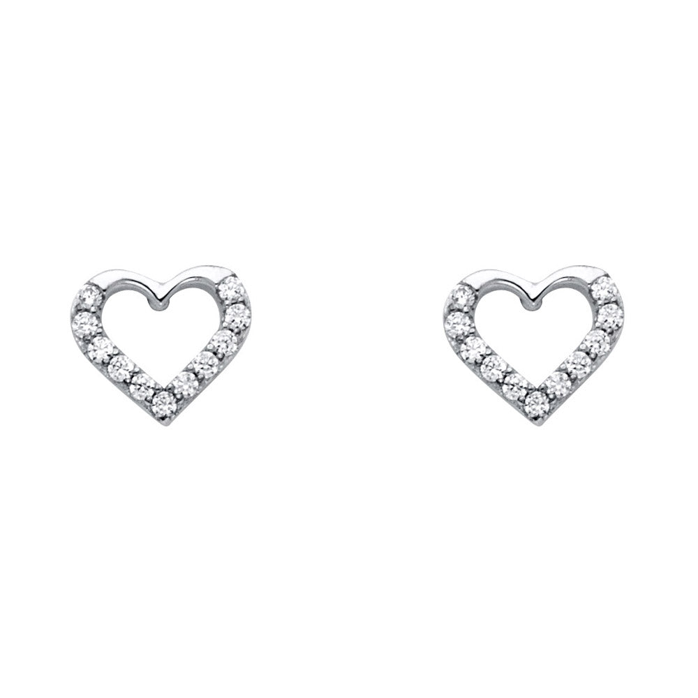 14K Yellow Gold Post Earring with Push Back - ER1171