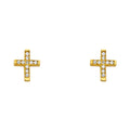 14K Yellow Gold Post Earring with Push Back - ER1172
