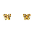 14K Yellow Gold Post Earring with Push Back - ER1177