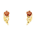 14K Yellow Gold Post Earring with Push Back - ER1180