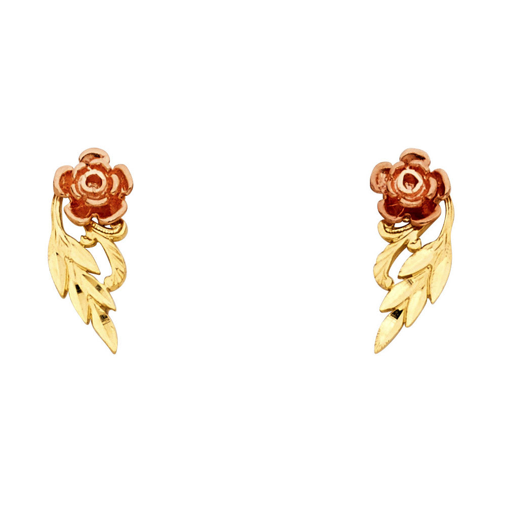 14K Yellow Gold Post Earring with Push Back - ER1180