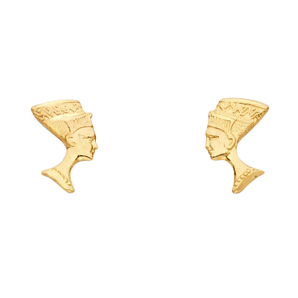 14K Yellow Gold Post Earring with Push Back - ER1181