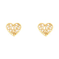 14K Yellow Gold Post Earring with Push Back - ER1183