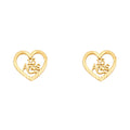 14K Yellow Gold Post Earring with Push Back - ER1184
