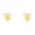 14K Yellow Gold Post Earring with Push Back - ER1186