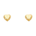 14K Yellow Gold Post Earring with Push Back - ER1187