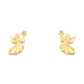 14K Yellow Gold Post Earring with Push Back - ER1190