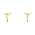 14K Yellow Gold Post Earring with Push Back - ER1195