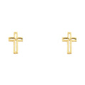 14K Yellow Gold Post Earring with Push Back - ER1196