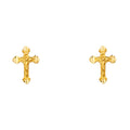 14K Yellow Gold Post Earring with Push Back - ER1197