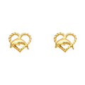 14K Yellow Gold Post Earring with Push Back - ER1198
