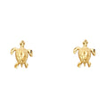 14K Yellow Gold Post Earring with Push Back - ER1202
