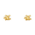 14K Yellow Gold Post Earring with Push Back - ER1203