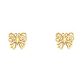 14K Yellow Gold Post Earring with Push Back - ER1206