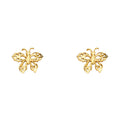 14K Yellow Gold Post Earring with Push Back - ER1207