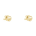 14K Yellow Gold Post Earring with Push Back - ER1216
