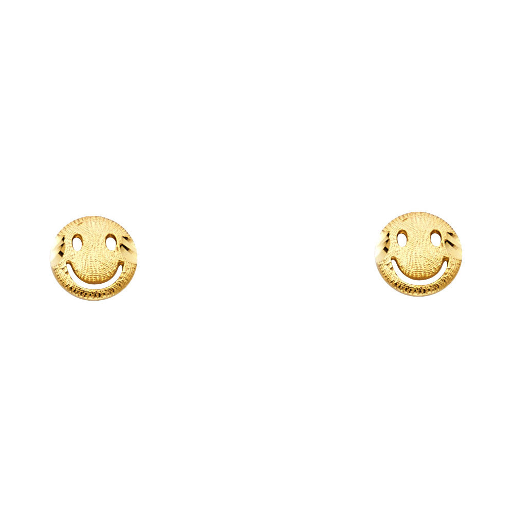 14K Yellow Gold Post Earring with Push Back - ER1218
