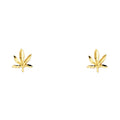 14K Yellow Gold Post Earring with Push Back - ER1220