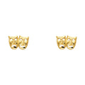 14K Yellow Gold Post Earring with Push Back - ER1227