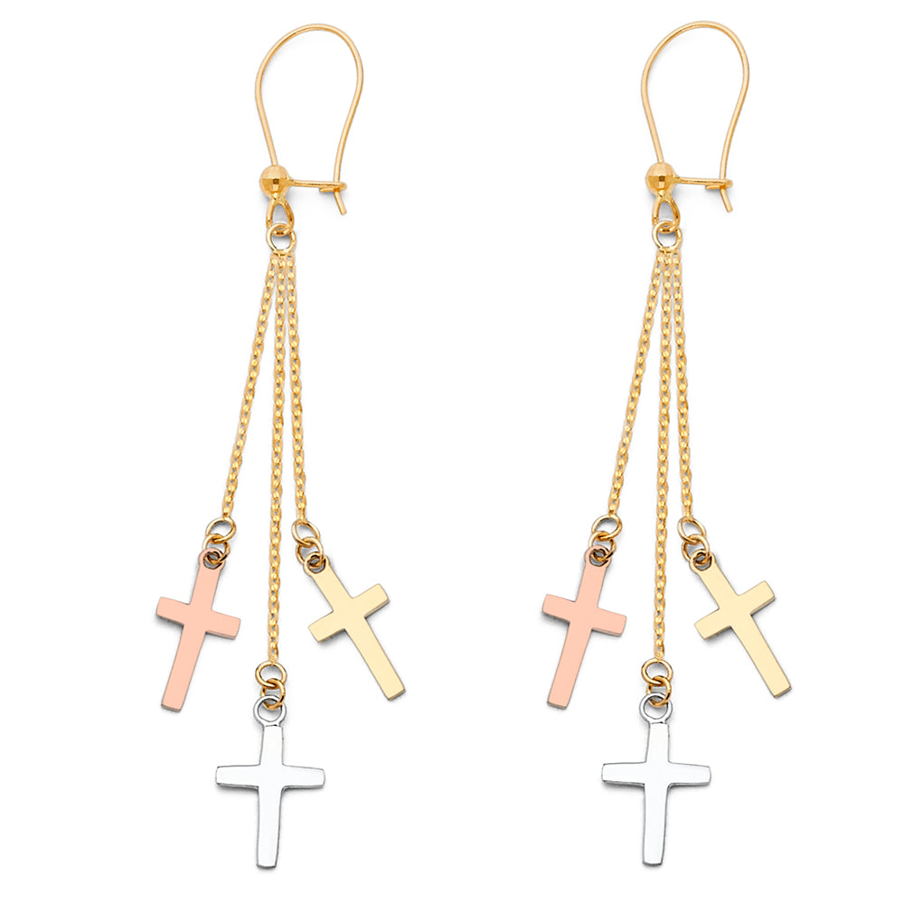 14K Yellow Gold Hanging Earring - ER1234