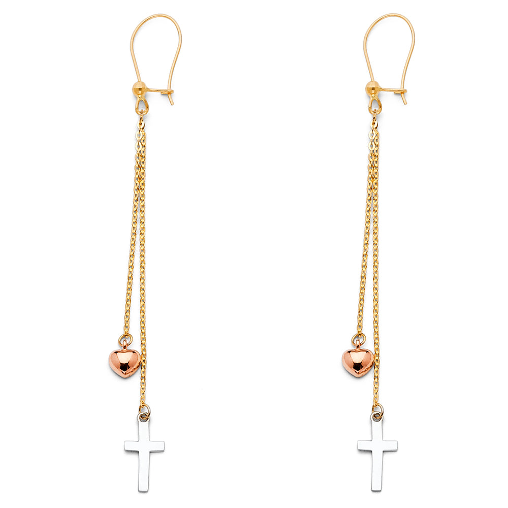 14K Yellow Gold Hanging Earring - ER1235