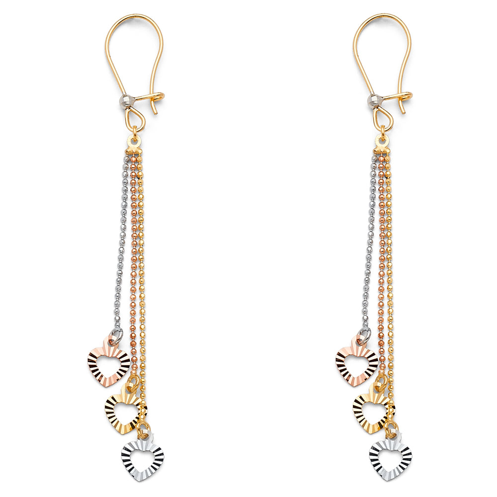14K Yellow Gold Hanging Earring - ER1237