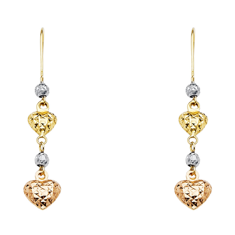 14K Yellow Gold Hanging Earring - ER1242