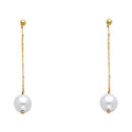 14K Yellow Gold Post Earring with Push Back - ER1243