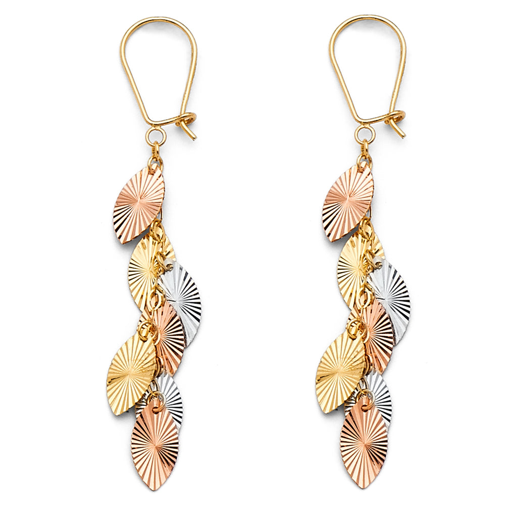 14K Yellow Gold Hanging Earring - ER1247