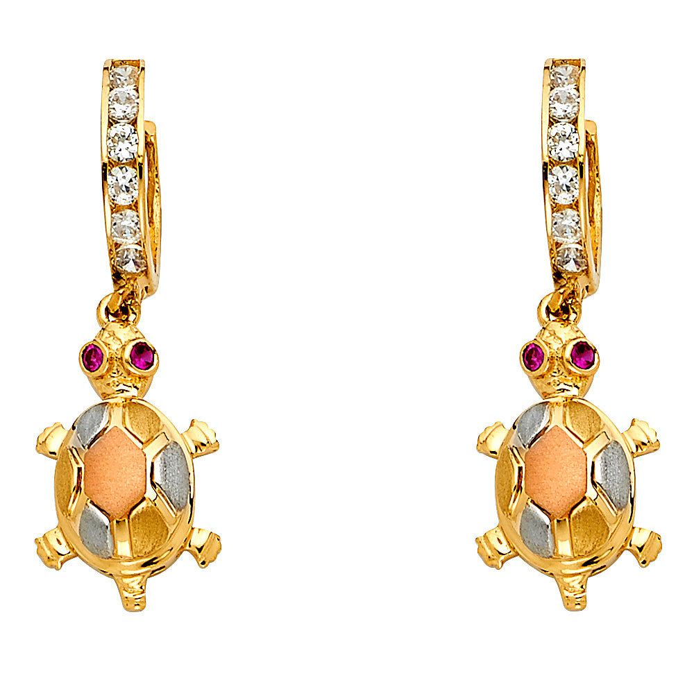 14K Yellow Gold Hanging Earring - ER1254