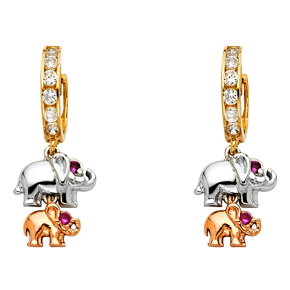14K Yellow Gold Hanging Earring - ER1255
