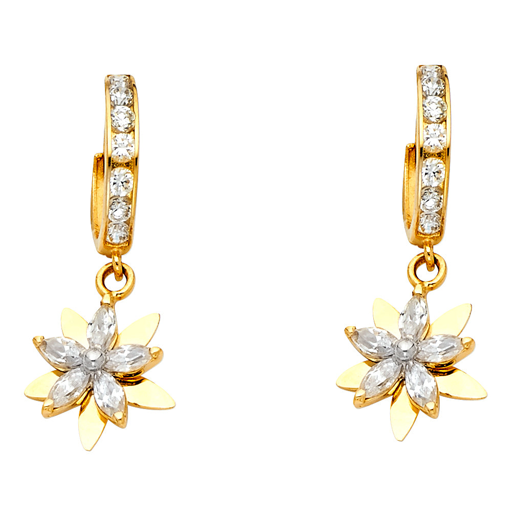 14K Yellow Gold Hanging Earring - ER1259