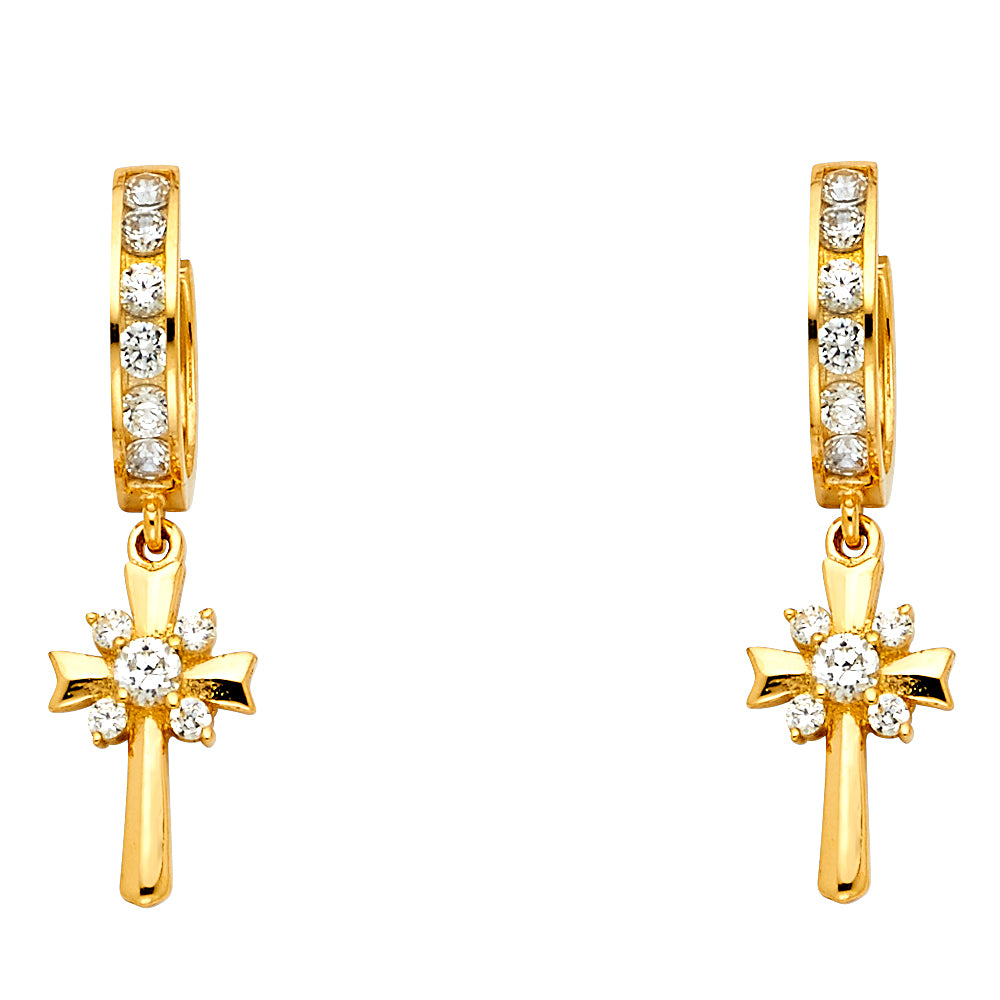 14K Yellow Gold Hanging Earring - ER1262