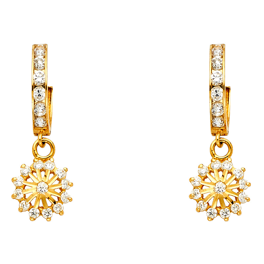 14K Yellow Gold Hanging Earring - ER1264