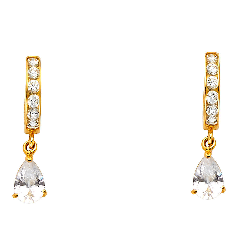 14K Yellow Gold Hanging Earring - ER1265