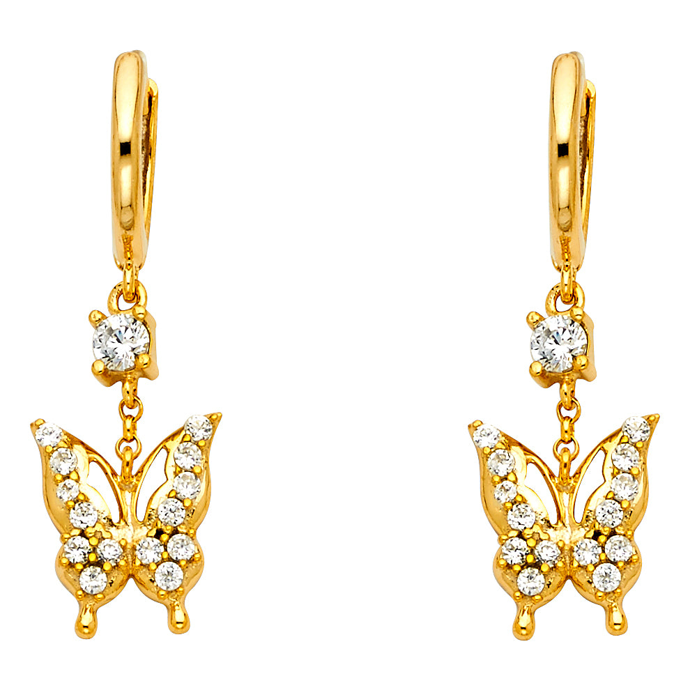 14K Yellow Gold Hanging Earring - ER1269