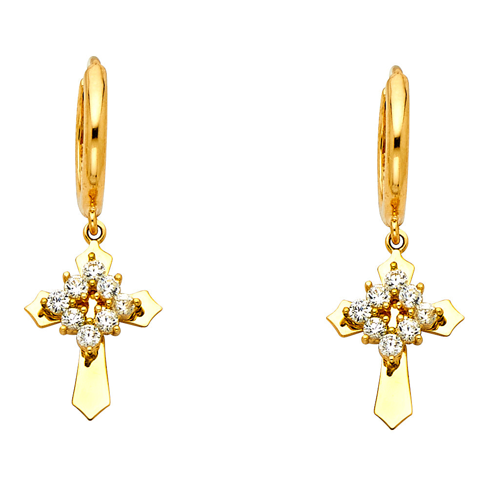14K Yellow Gold Hanging Earring - ER1271