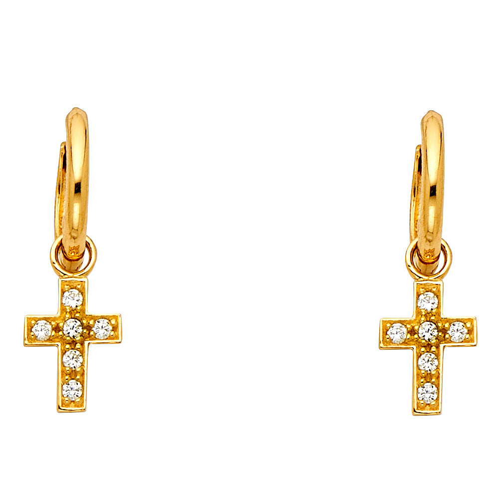 14K Yellow Gold Hanging Earring - ER1272