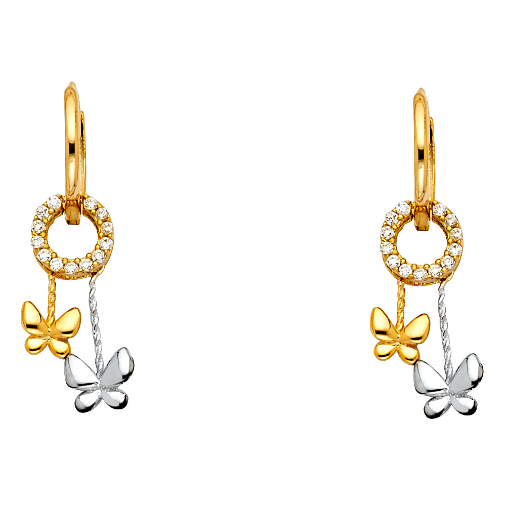 14K Yellow Gold Hanging Earring - ER1274