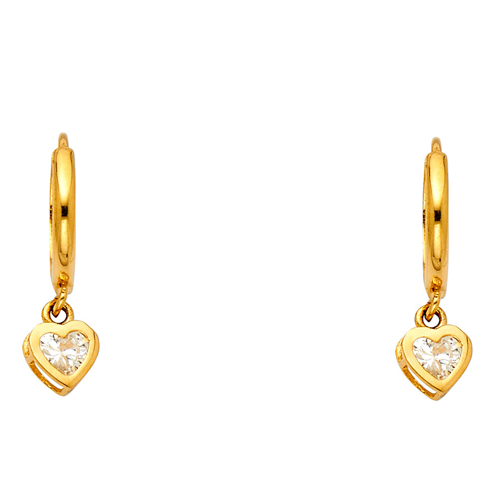 14K Yellow Gold Hanging Earring - ER1284