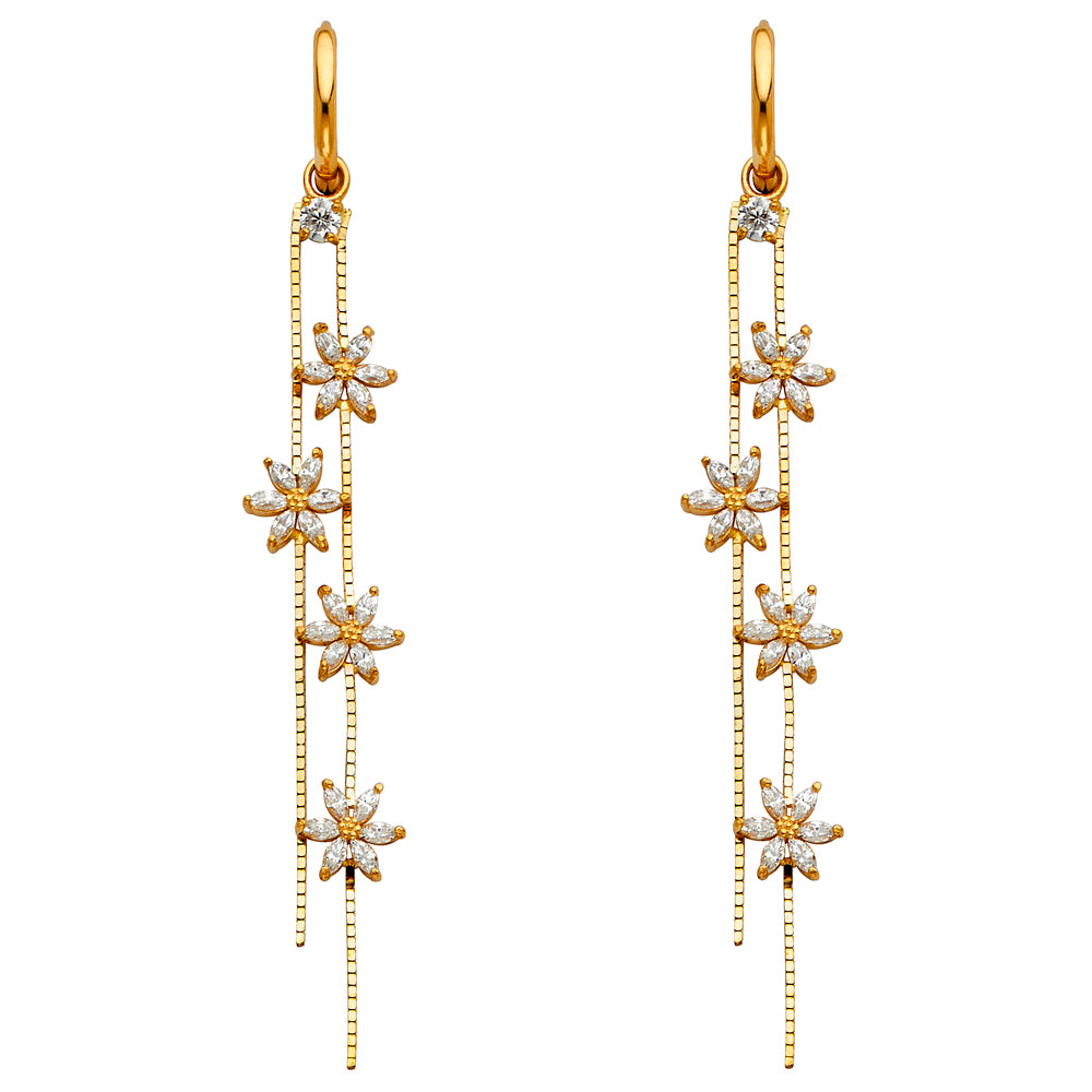 14K Yellow Gold Hanging Earring - ER1286