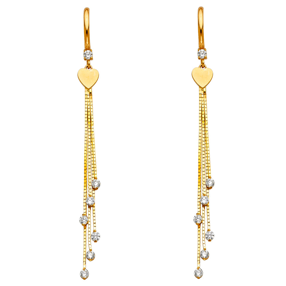14K Yellow Gold Hanging Earring - ER1287