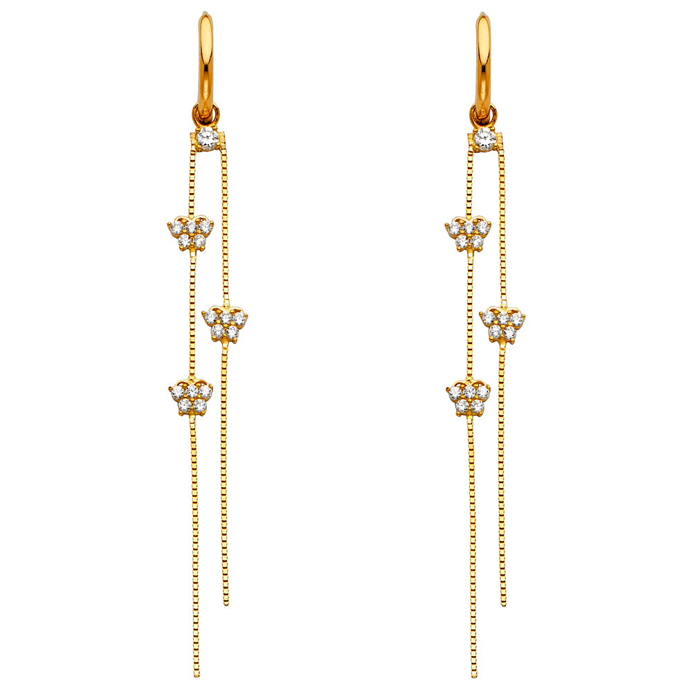 14K Yellow Gold Hanging Earring - ER1288