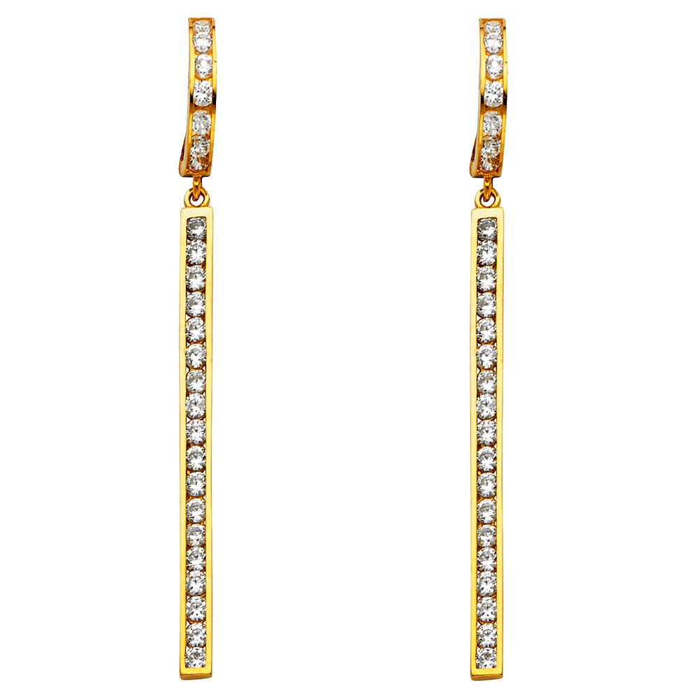 14K Yellow Gold Hanging Earring - ER1292