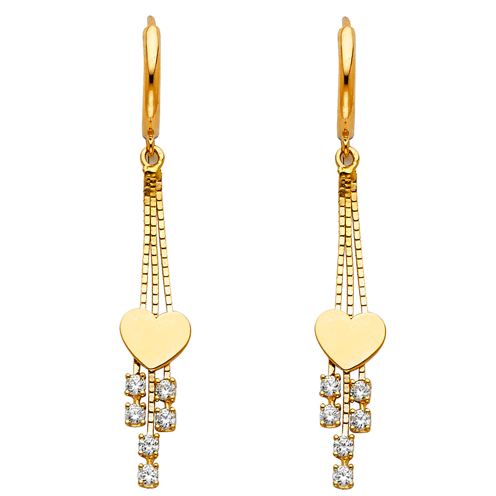 14K Yellow Gold Hanging Earring - ER1297