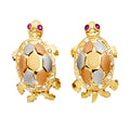 14K Yellow Gold Post Earring with Push Back - ER1317
