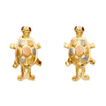 14K Yellow Gold Post Earring with Push Back - ER1318