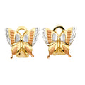 14K Yellow Gold Post Earring with Push Back - ER1319