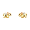 14K Yellow Gold Post Earring with Push Back - ER1324