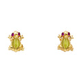14K Yellow Gold Post Earring with Push Back - ER1325